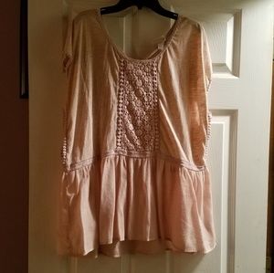 Pink Knox Rose peasant top